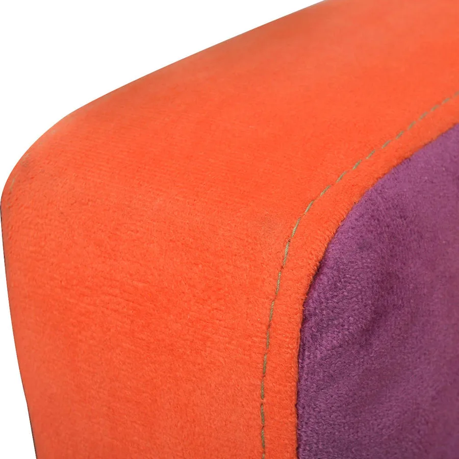 Fauteuil avec design de patchwork Cube Tissu - 4