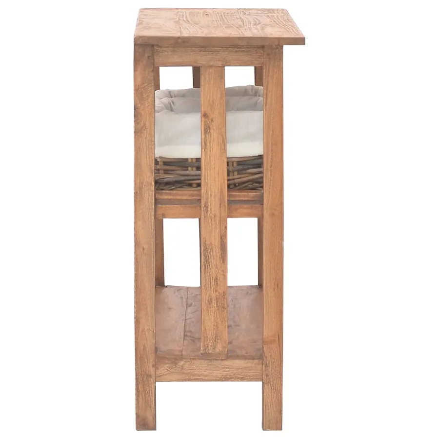 Table console bois d'acajou massif 69x28x70 cm - 3