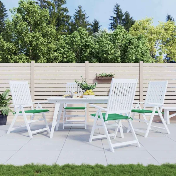 Coussins de chaise jardin lot de 4 vert 40x40x4 cm tissu oxford