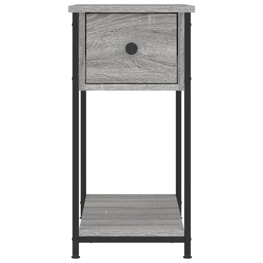 Table de chevet sonoma gris 30x60x60 cm bois d'ingénierie - 5