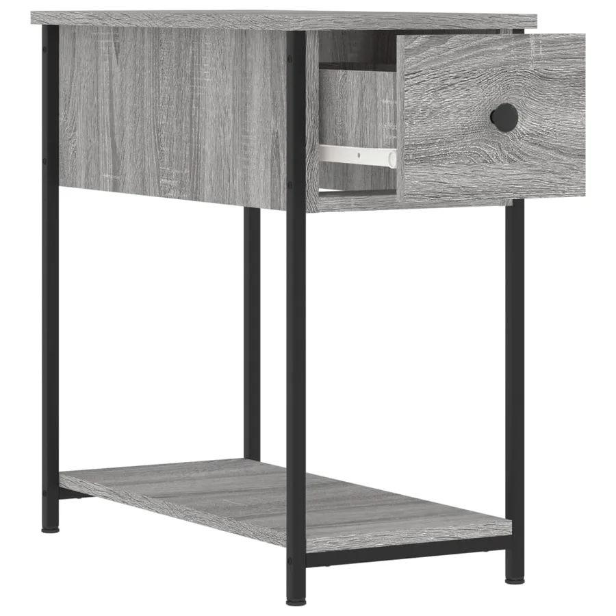 Table de chevet sonoma gris 30x60x60 cm bois d'ingénierie - 6