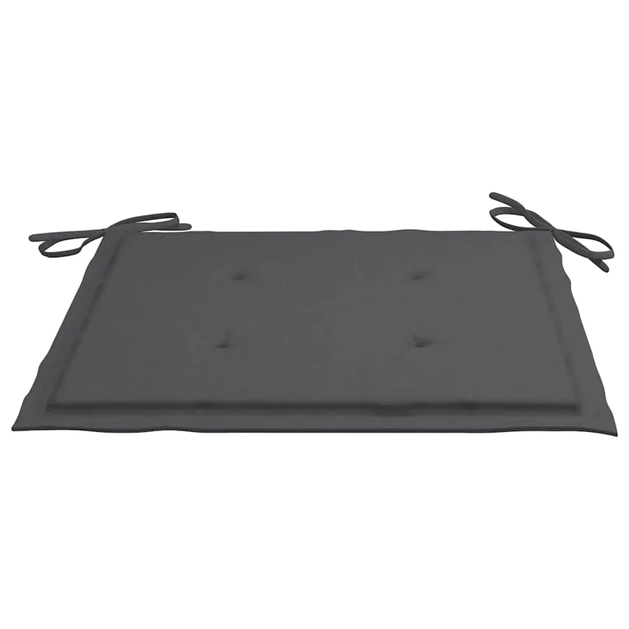 Chaises pliables de jardin avec coussins lot de 4 Teck solide - 9