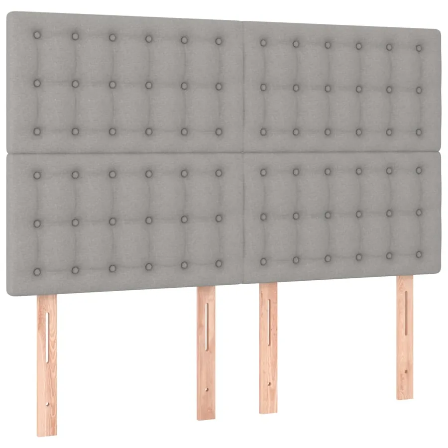 Sommier à lattes de lit et matelas et LED Gris clair 140x200 cm - 7