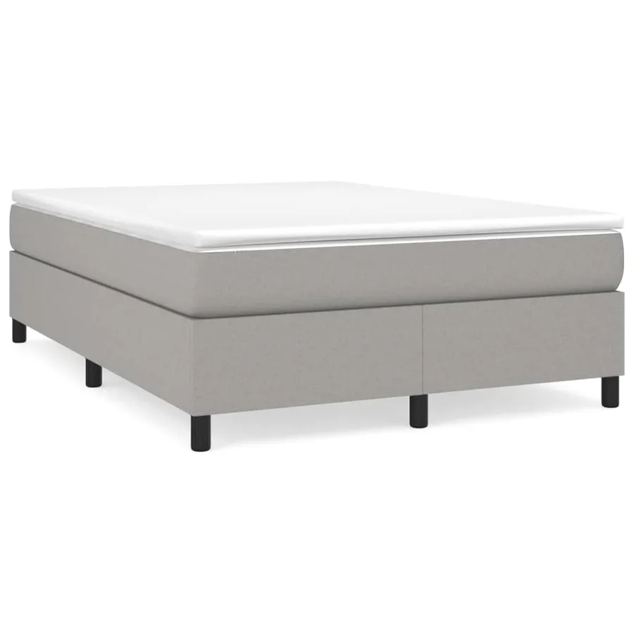 Sommier à lattes de lit avec matelas Gris clair 140x200cm Tissu - 2