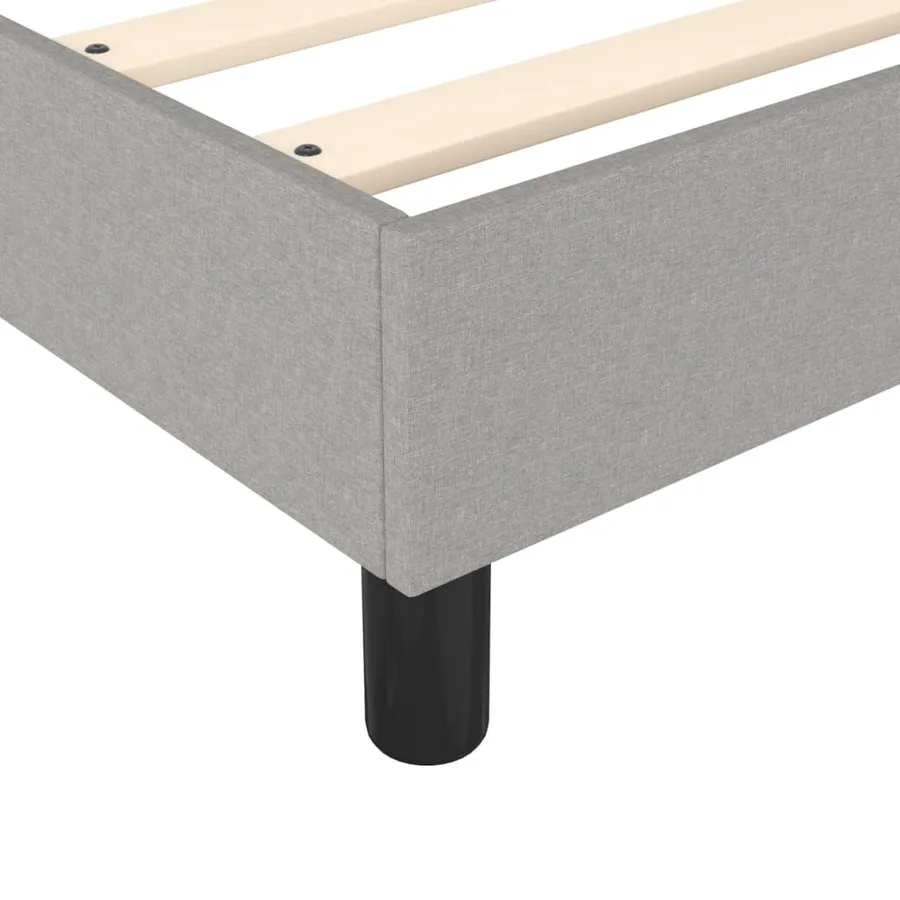 Sommier à lattes de lit avec matelas Gris clair 140x200cm Tissu - 7