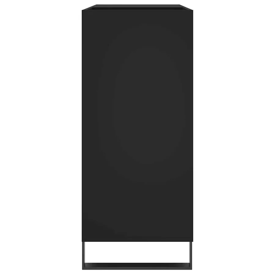 Armoire à disques noir 84,5x38x89 cm bois d'ingénierie - 5