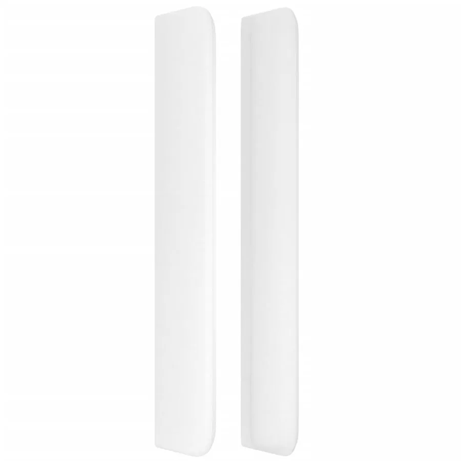 Tête de lit avec oreilles Blanc 83x16x118/128 cm Similicuir - 4