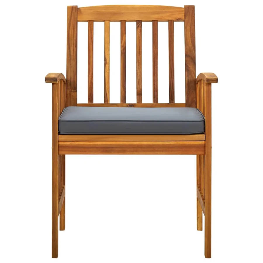 Ensemble à manger de jardin 3 pcs et coussins Acacia solide - 6