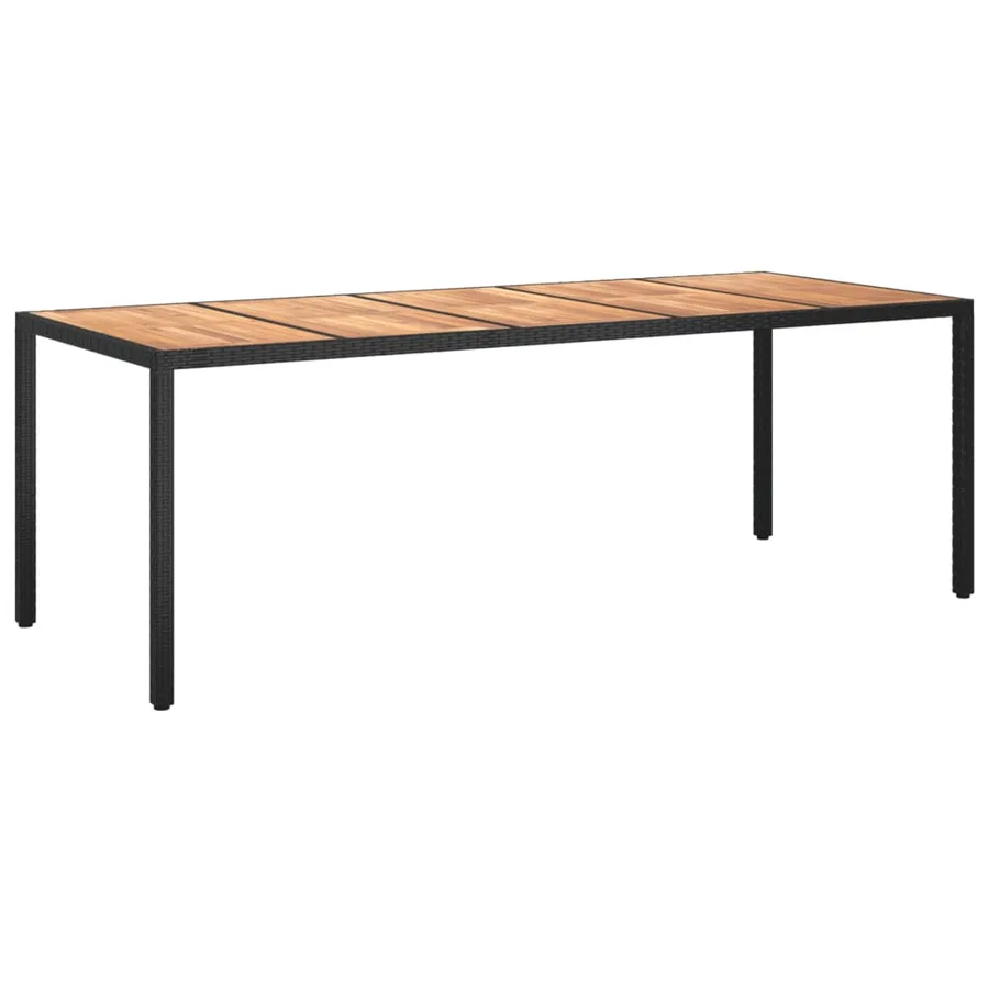 Ensemble à manger de jardin 11 pcs coussins noir résine tressée - 6