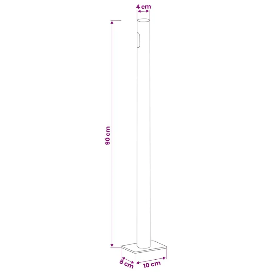 Auvent latéral rétractable de patio 140x500 cm Marron - 9