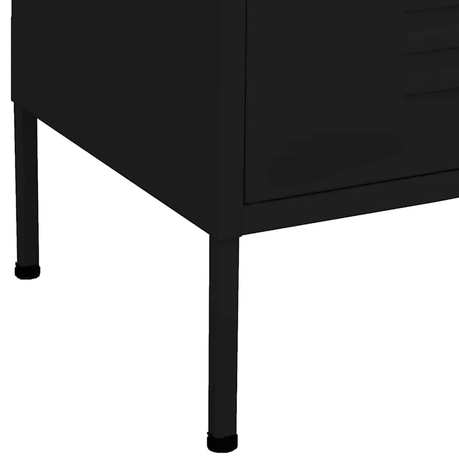 Armoire de rangement Noir 80x35x101,5 cm Acier - 6