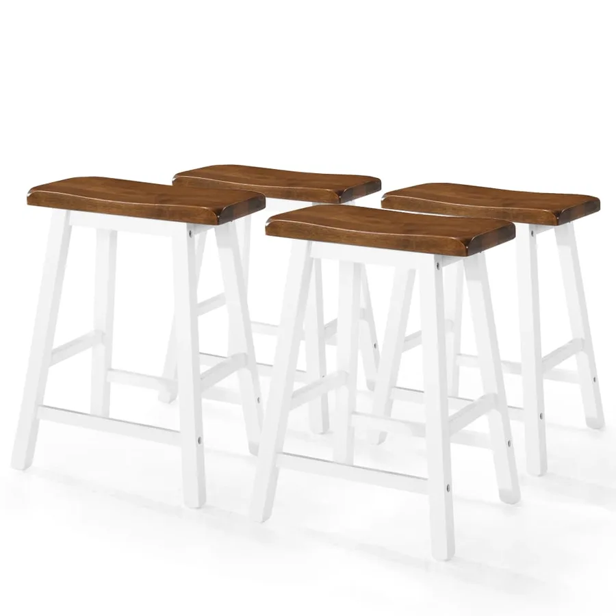 Table et tabouret de bar 5 pcs Bois massif - 6