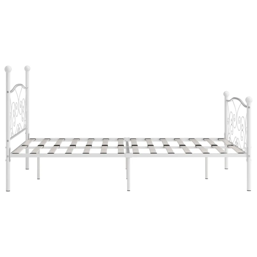 Cadre de lit sans matelas avec sommier à lattes métal 140x200cm - 4