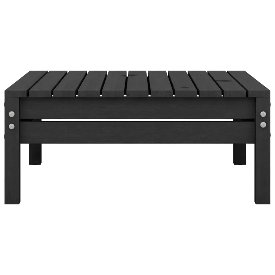 Salon de jardin 4 pcs Bois de pin massif Noir - 11