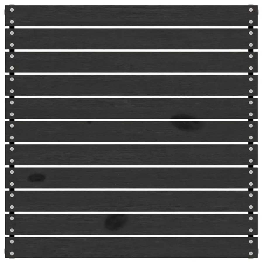 Salon de jardin 4 pcs Bois de pin massif Noir - 12