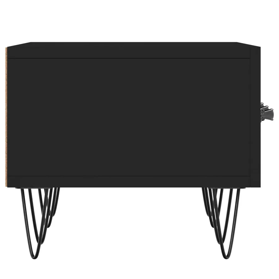 Meuble TV noir 150x36x30 cm bois d'ingénierie - 7