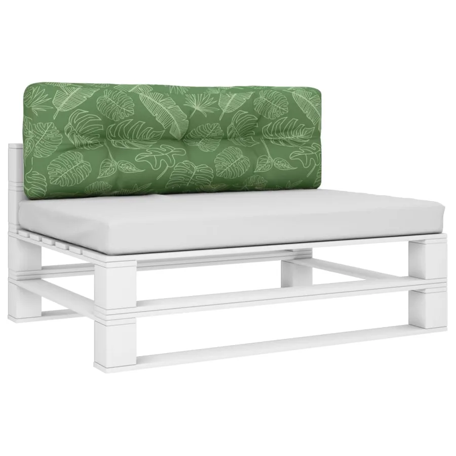 Coussin de palette à motif de feuilles 120x40x12 cm Tissu - 3