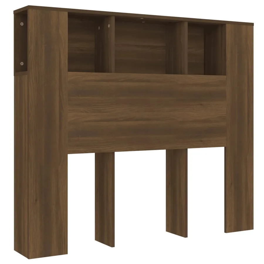 Armoire de tête de lit chêne marron 120x18,5x102,5 cm - 2