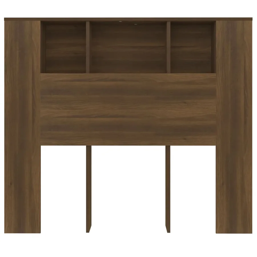 Armoire de tête de lit chêne marron 120x18,5x102,5 cm - 4