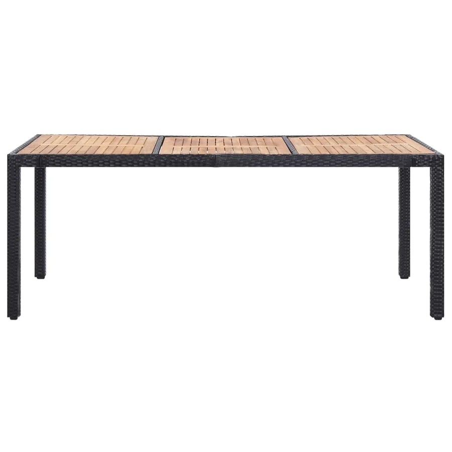 Ensemble à manger d'extérieur 9pcs coussins résine tressée noir - 3