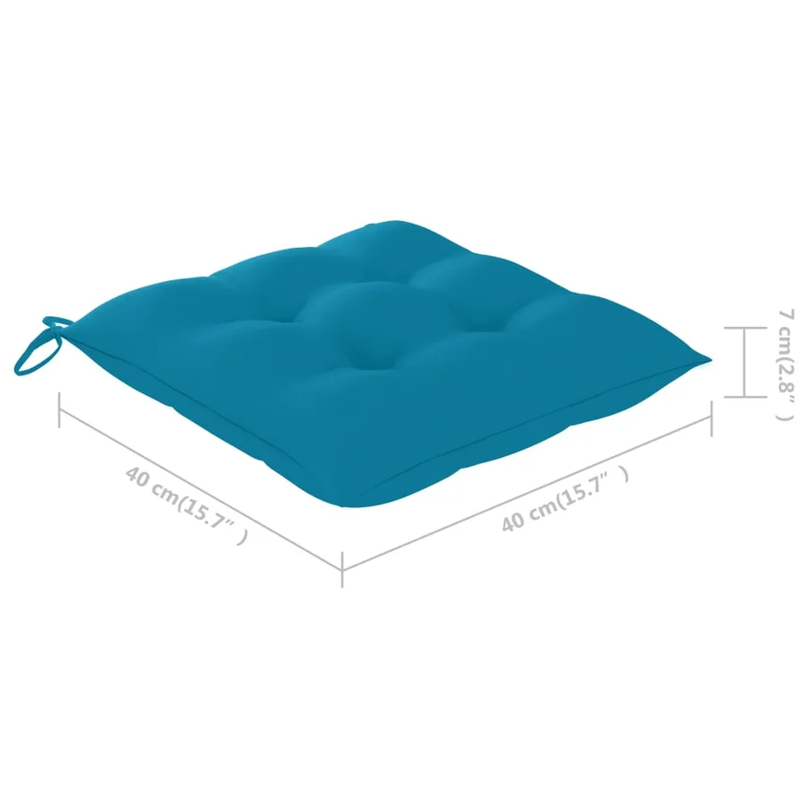 Ensemble à manger d'extérieur pliable 5pcs avec coussins Bambou - 10