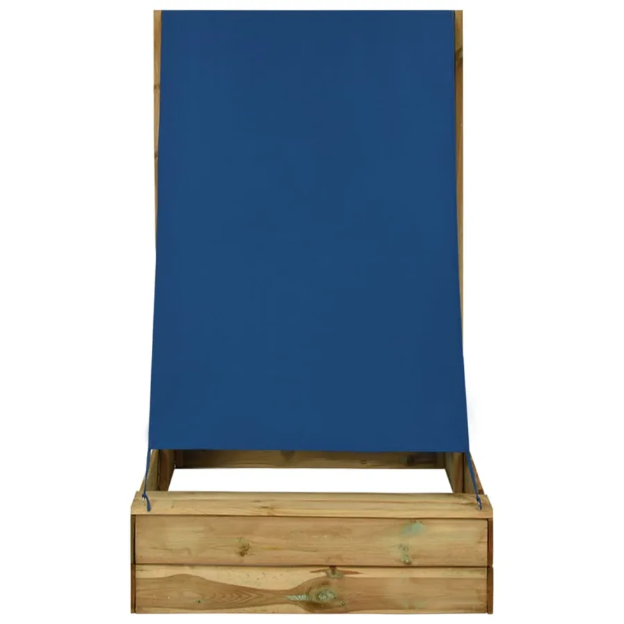 Bac à sable avec toit 80x60x97,5 cm Bois de pin imprégné - 3