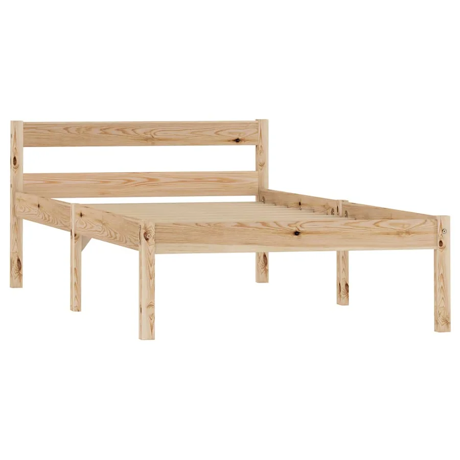 Cadre de lit sans matelas bois massif de pin 100x200 cm - 2