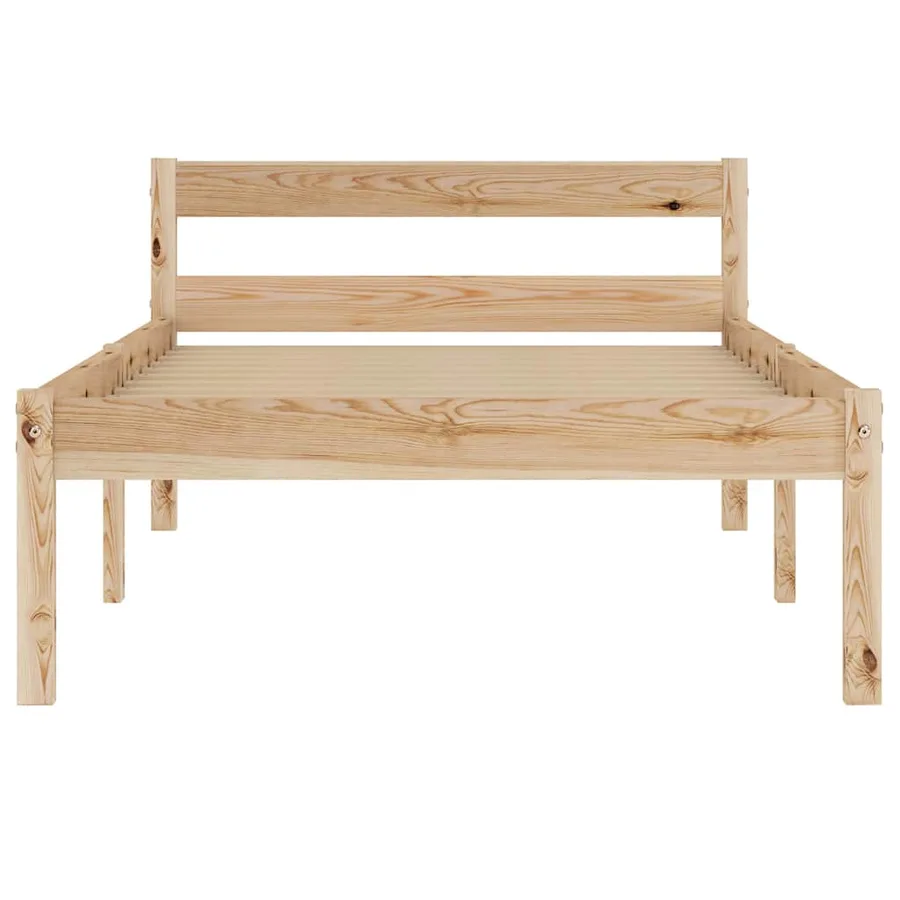 Cadre de lit sans matelas bois massif de pin 100x200 cm - 3