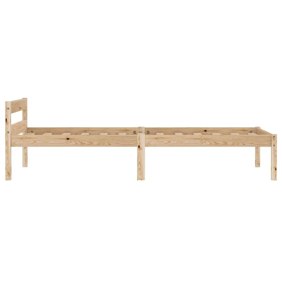 Cadre de lit sans matelas bois massif de pin 100x200 cm - 4
