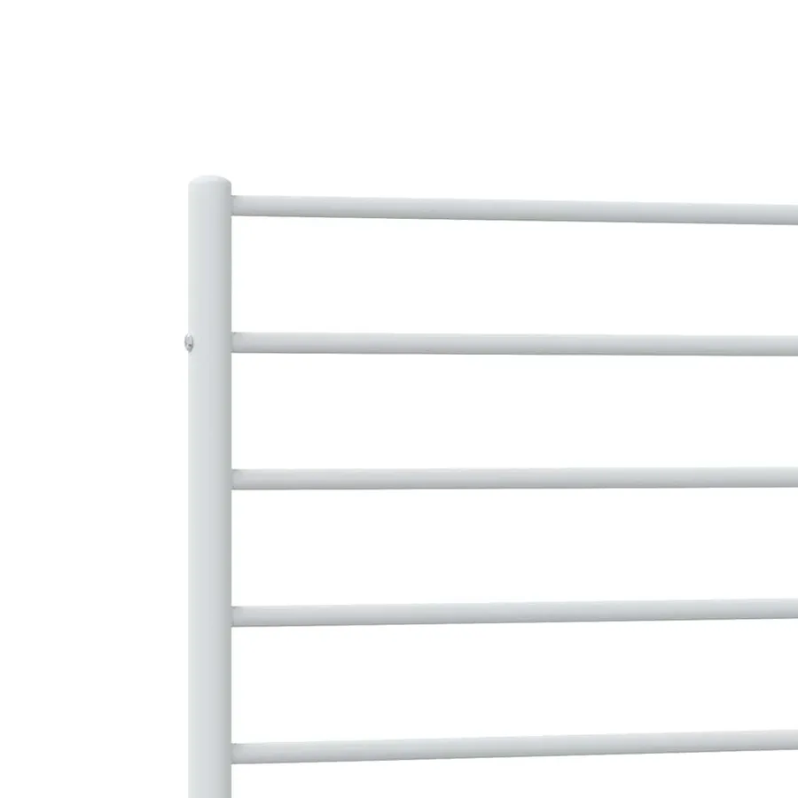 Cadre de lit métal sans matelas et tête de lit blanc 100x200 cm - 9