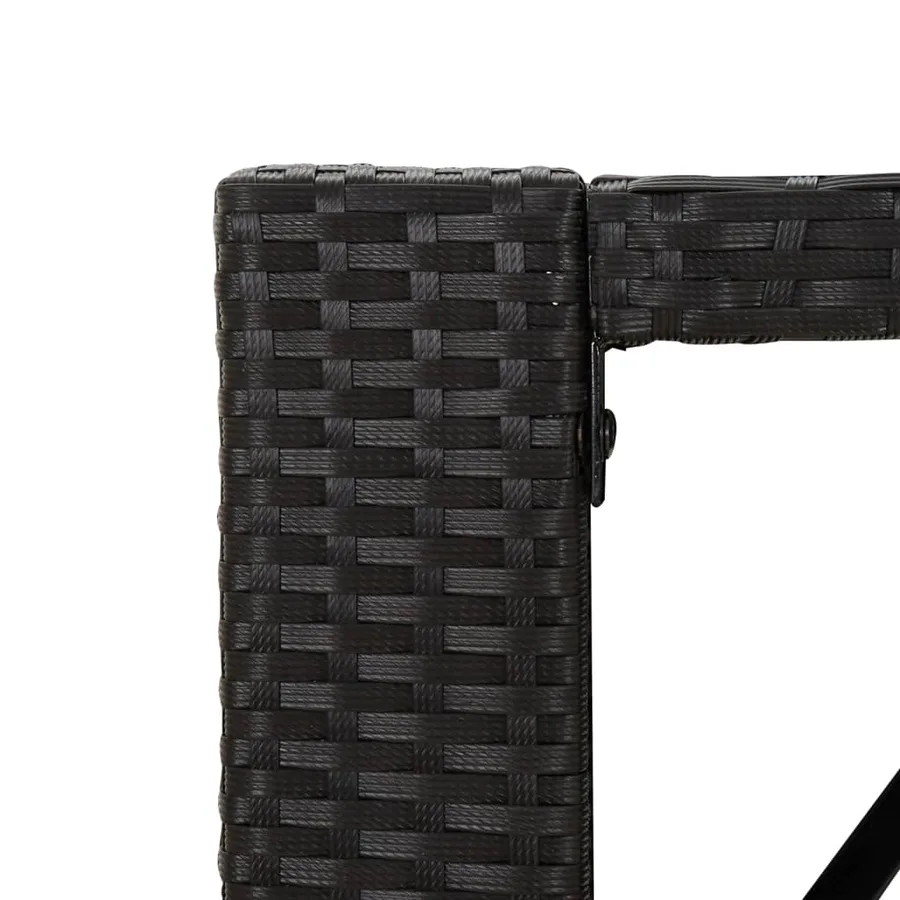 Ensemble de bar de jardin 5 pcs avec coussins noir poly rotin - 6