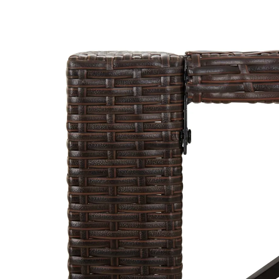 Ensemble de bar de jardin avec coussins 5 pcs marron poly rotin - 6