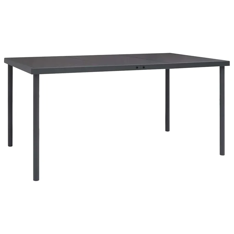 Ensemble à manger de jardin 7 pcs noir textilène et acier - 4