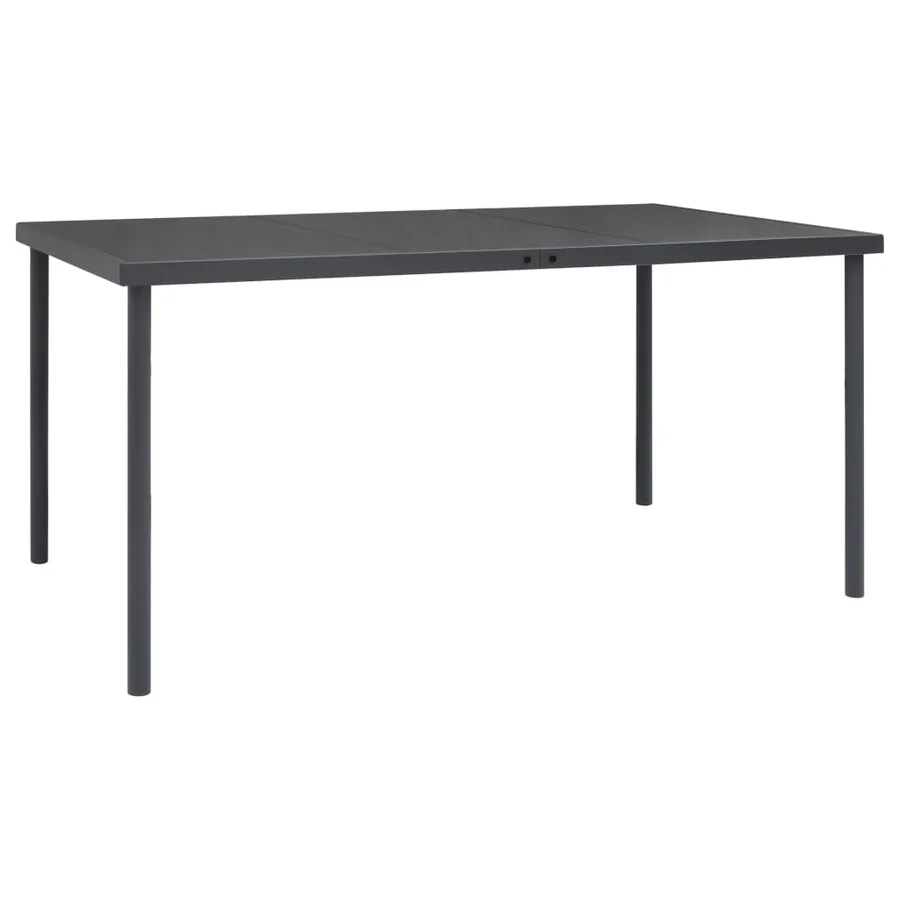 Ensemble à manger de jardin 5 pcs noir textilène et acier - 4