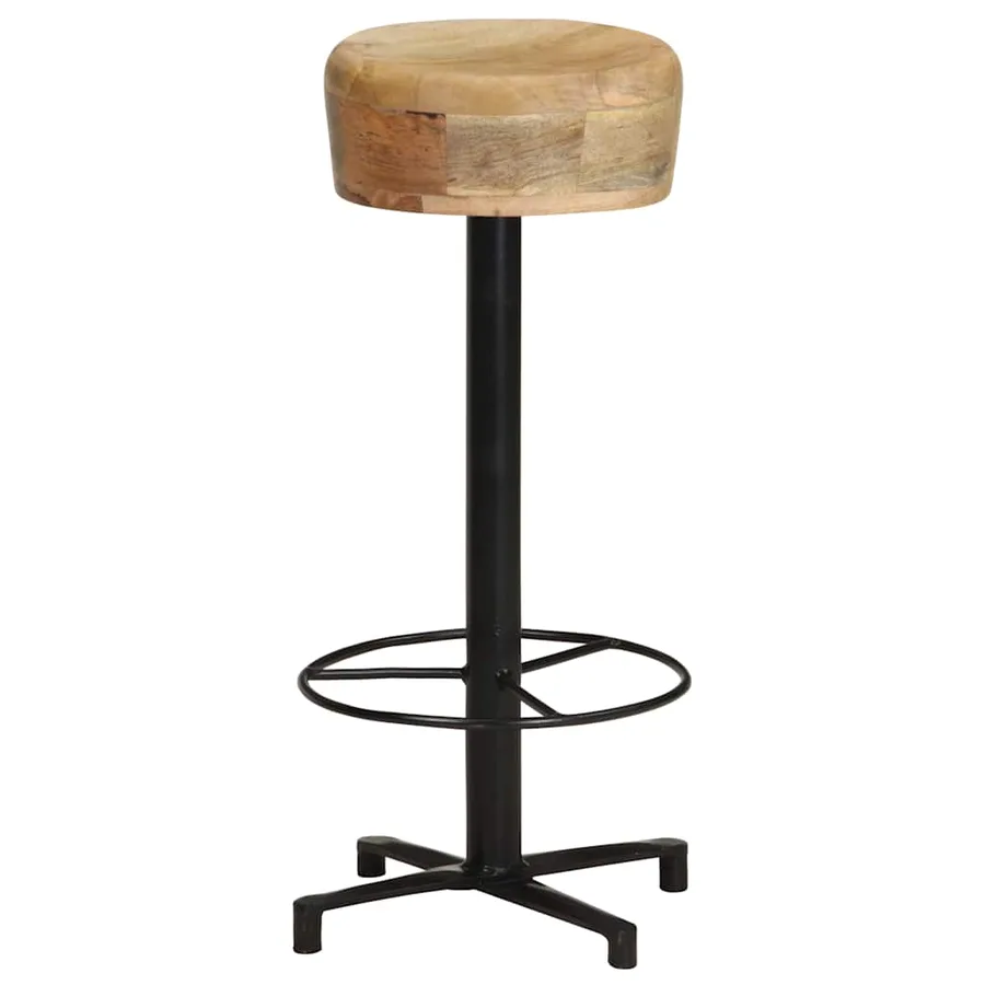 Tabourets de bar lot de 2 76 cm bois de manguier massif - 2