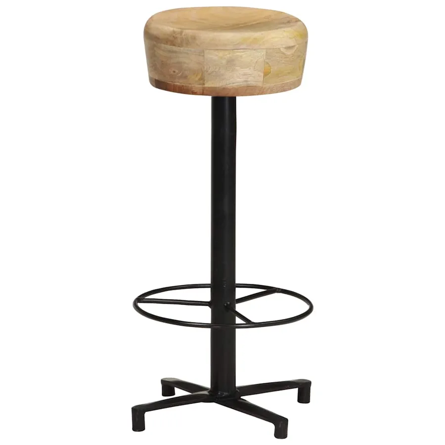 Tabourets de bar lot de 2 76 cm bois de manguier massif - 7