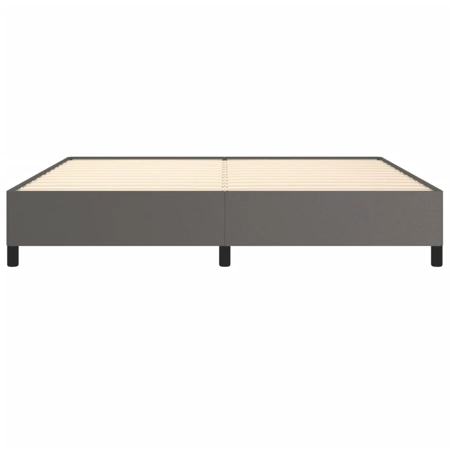 Cadre de lit sans matelas gris 200x200 cm similicuir - 5
