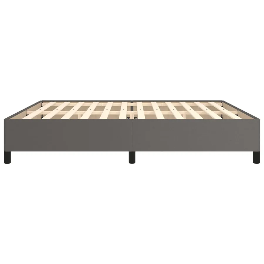 Cadre de lit sans matelas gris 200x200 cm similicuir - 6