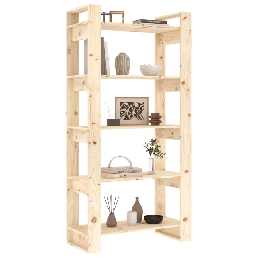 Bibliothèque/Séparateur de pièce 80x35x160 cm Bois massif - 4