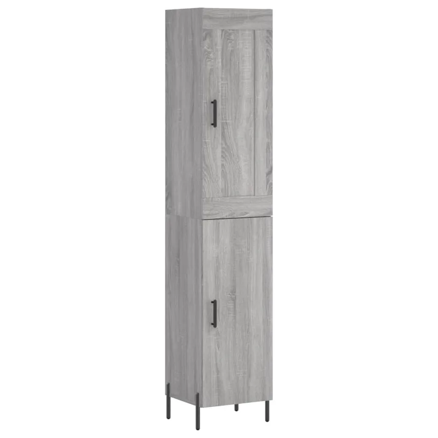 Buffet haut Sonoma gris 34,5x34x180 cm Bois d'ingénierie - 2