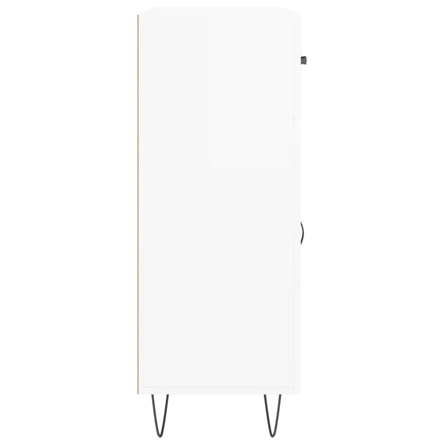 Buffet blanc 69,5x34x90 cm bois d'ingénierie - 7