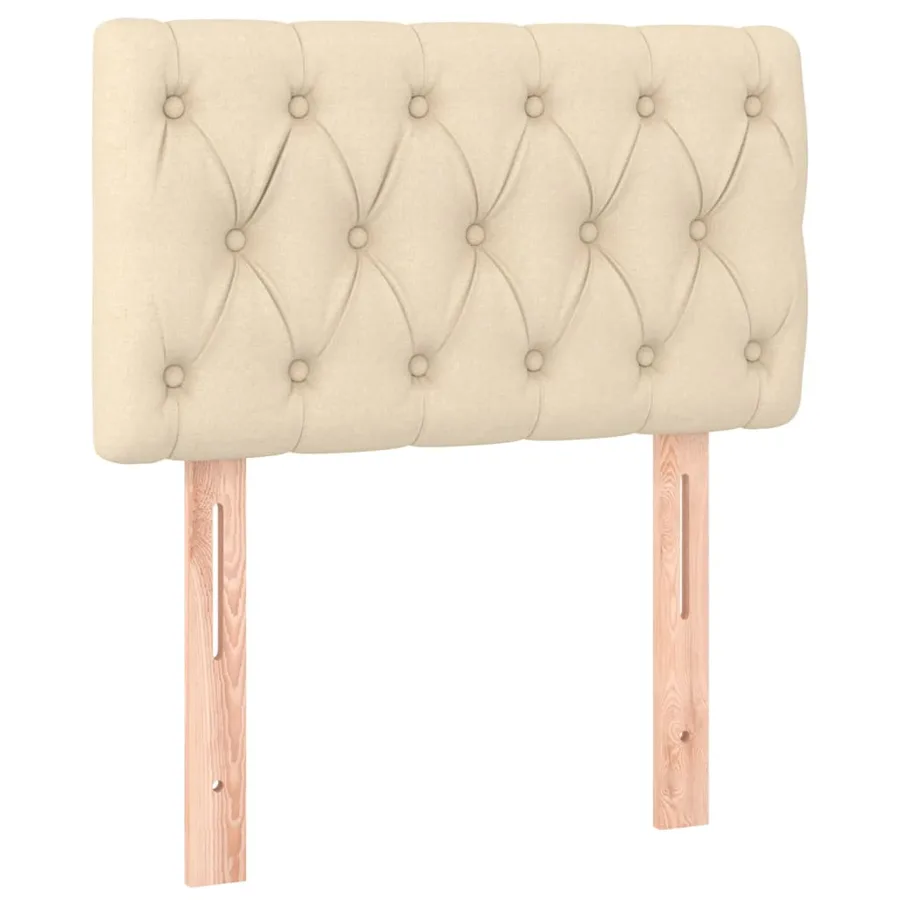 Sommier à lattes de lit avec matelas Crème 80x200 cm Tissu - 6