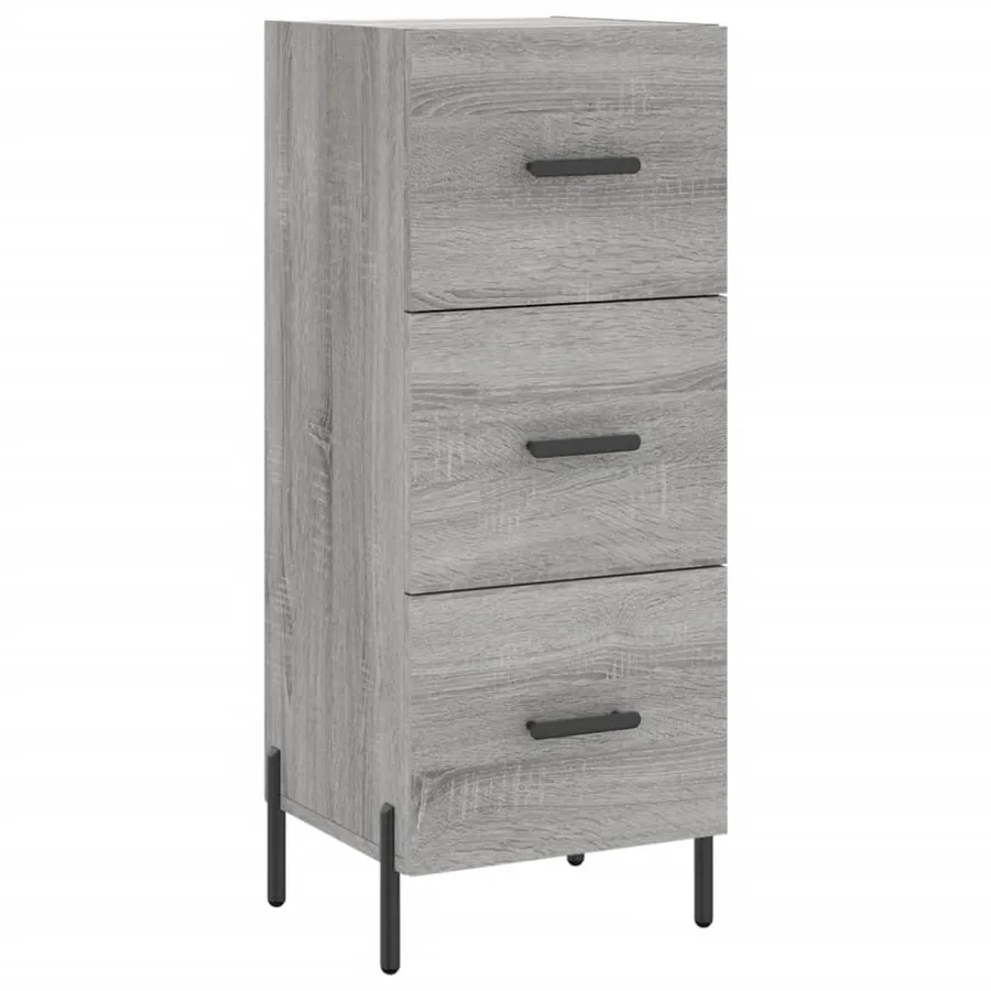 Buffet haut Sonoma gris 34,5x34x180 cm Bois d'ingénierie - 5