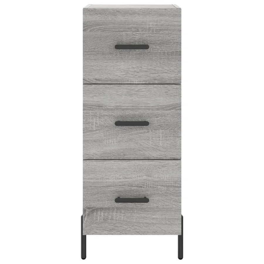Buffet haut Sonoma gris 34,5x34x180 cm Bois d'ingénierie - 6