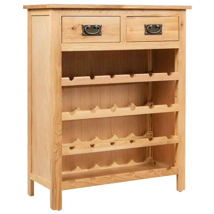 Casier à bouteilles 72 x 32 x 90 cm Bois de chêne massif - 3