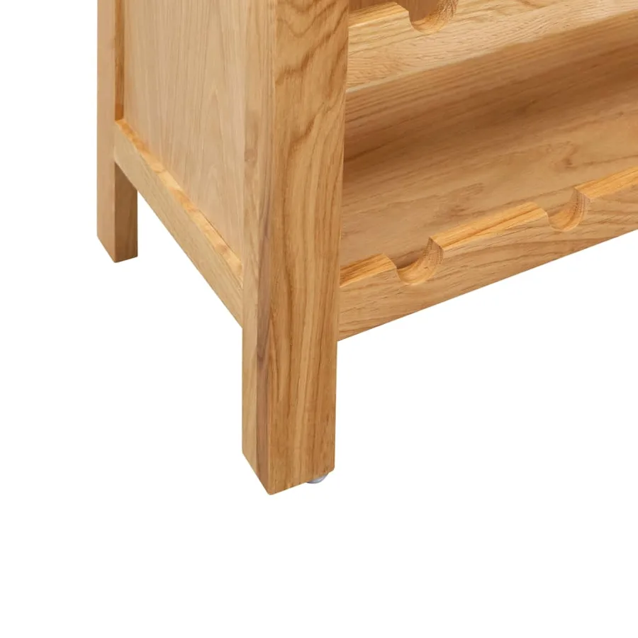 Casier à bouteilles 72 x 32 x 90 cm Bois de chêne massif - 5