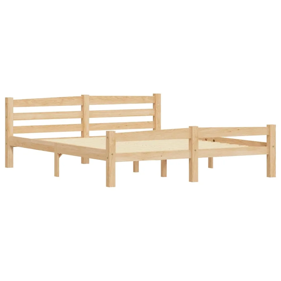 Cadre de lit sans matelas bois massif de pin 160x200 cm - 3