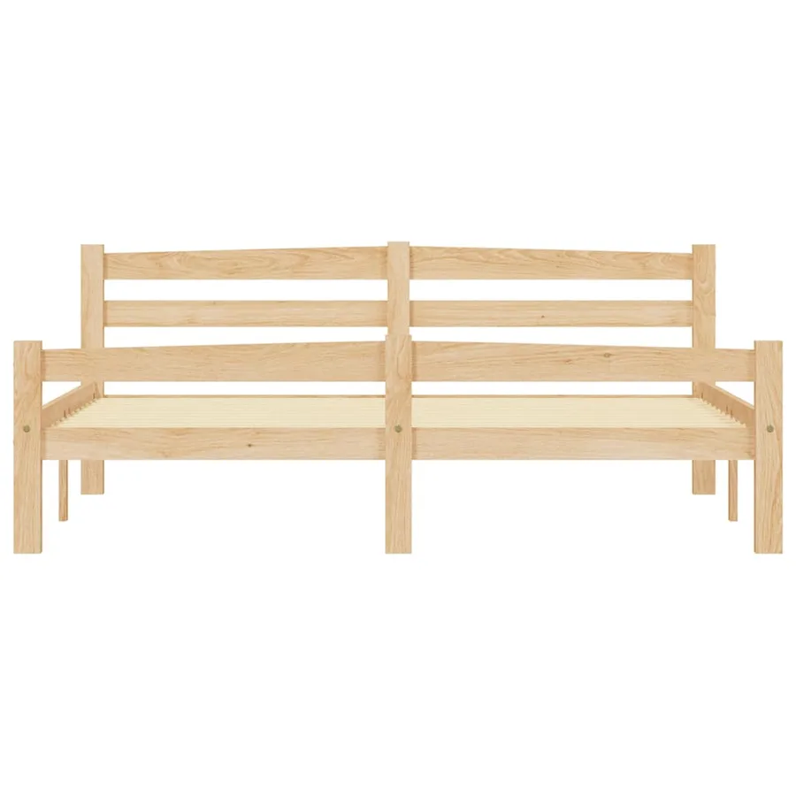 Cadre de lit sans matelas bois massif de pin 160x200 cm - 4