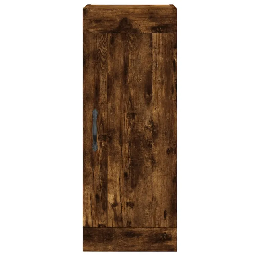 Buffet haut Chêne fumé 34,5x34x180 cm Bois d'ingénierie - 7