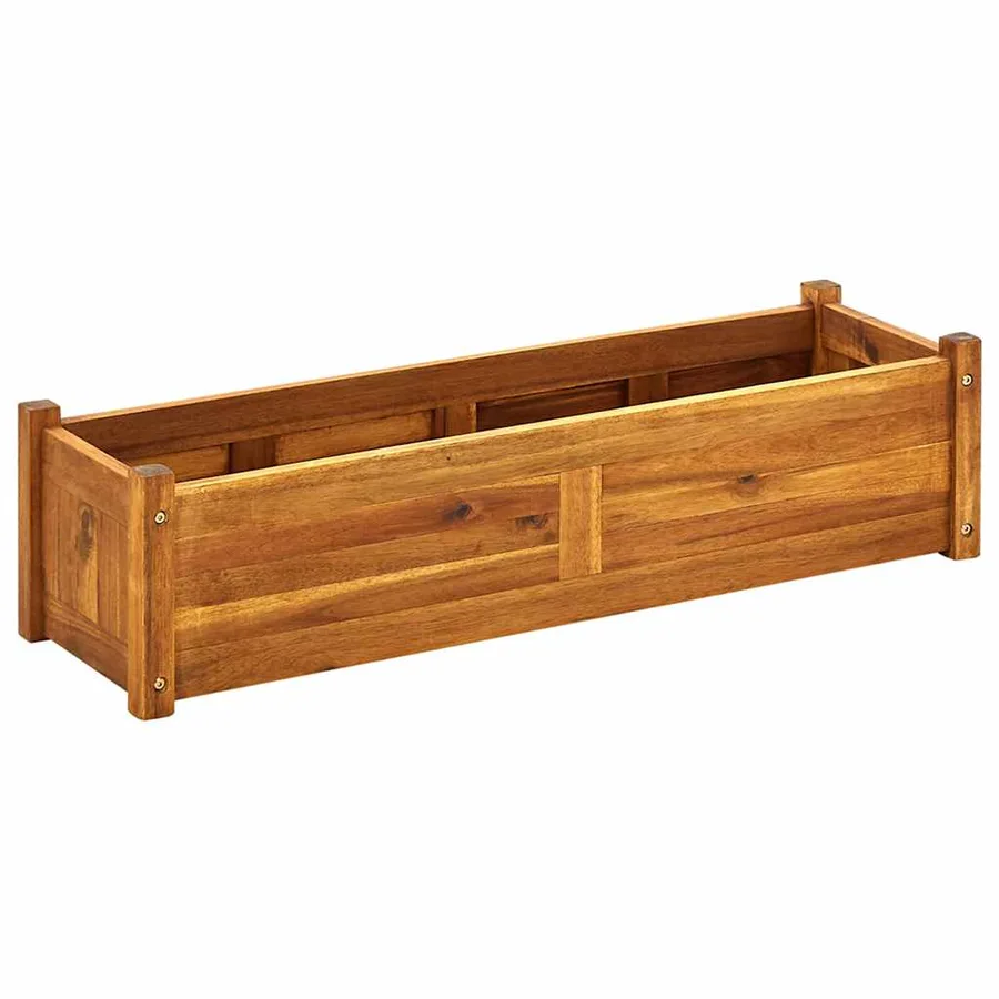 Lit surélevé de jardin Bois d'acacia 100x30x25 cm - 2